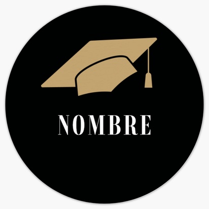 Un gorra graduada gorra de graduación diseño negro marrón para Graduación