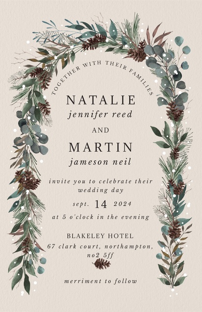 Design Preview for Templates for 2024 Trend - New Rustic Wedding Invitations , Flat 13.9 x 21.6 cm