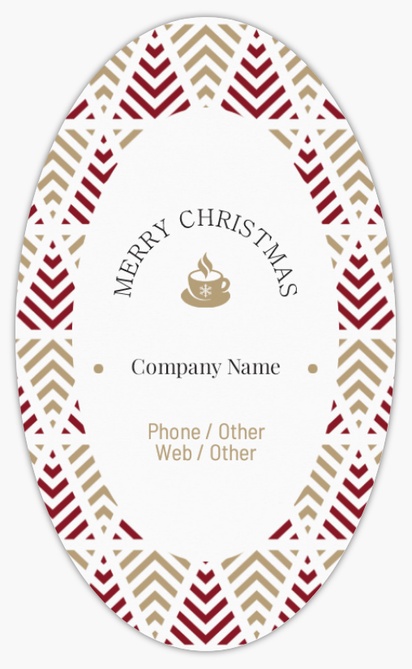 Design Preview for Design Gallery: Seasonal Product Labels on Sheets, Oval 12.7 x 7.6 cm