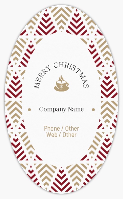 Design Preview for Design Gallery: Seasonal Product Labels on Sheets, Oval 12.7 x 7.6 cm