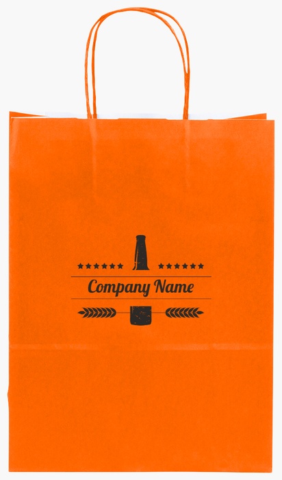 Design Preview for Design Gallery: Bars & Nightclubs Single-Colour Paper Bags, S (22 x 10 x 29 cm)