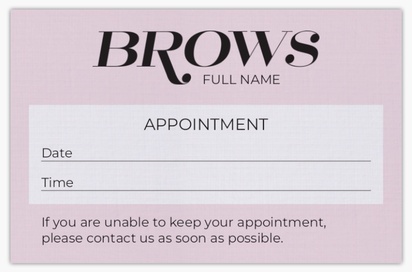 Design Preview for Design Gallery: Waxing & Hair Removal Linen Business Cards