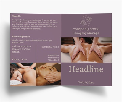 Design Preview for Design Gallery: Massage & Reflexology Folded Leaflets, Bi-fold A5 (148 x 210 mm)