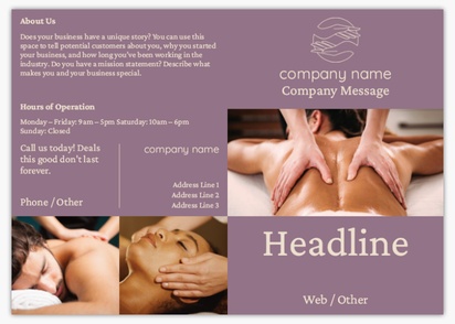 Design Preview for Design Gallery: Beauty & Spa Flyers, Bi-fold A5