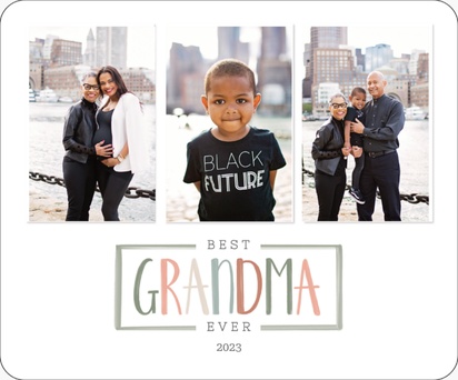 A family photo gift best grandma ever white cream design for Modern & Simple with 3 uploads