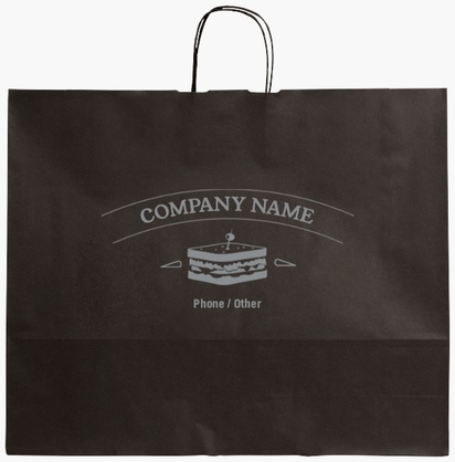 Design Preview for Design Gallery: Groceries Single-Colour Paper Bags, XL (54 x 14 x 45 cm)
