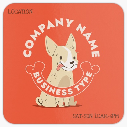 Design Preview for Boarding Kennel & Catteries Rounded Corner Business Cards Templates, Square (2.5" x 2.5")