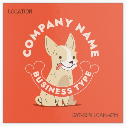 Design Preview for Animal Grooming Standard Business Cards Templates, Square (2.5" x 2.5")