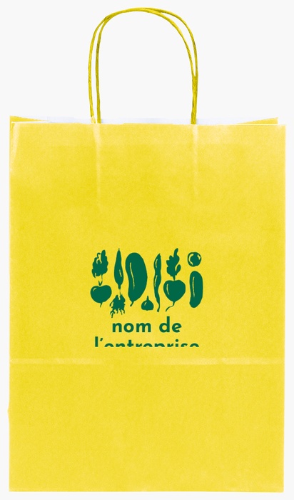 Aperçu du graphisme pour Galerie de modèles : sacs en papier impression monochrome pour minimal, S (22 x 10 x 29 cm)