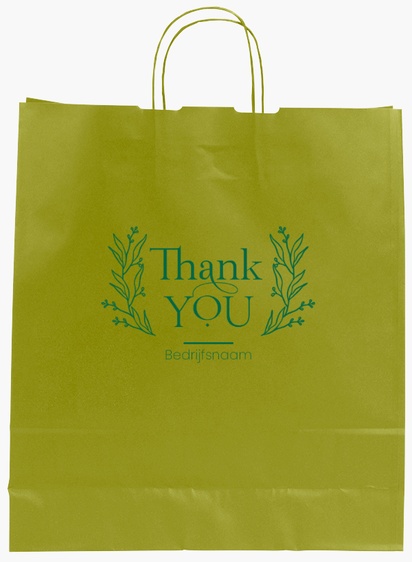Voorvertoning ontwerp voor Ontwerpgalerij: Bloemen Effen kleur papieren tassen, L (36 x 12 x 41 cm)