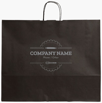 Design Preview for Design Gallery: Bakeries Single-Colour Paper Bags, XL (54 x 14 x 45 cm)