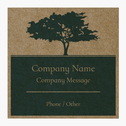 Design Preview for Design Gallery: Kraft Business Cards, Square (65 x 65 mm)
