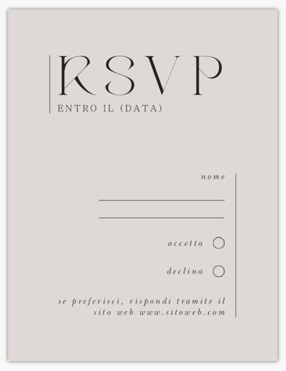 Anteprima design per Biglietti di risposta per matrimoni, 13.9 x 10.7 cm