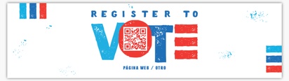 Un gobierno registrarse para votar diseño blanco azul para Elecciones