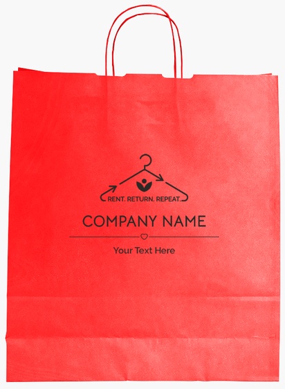 Design Preview for Design Gallery: Retail Single-Colour Paper Bags, L (36 x 12 x 41 cm)