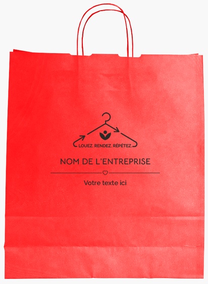 Aperçu du graphisme pour Galerie de modèles : sacs en papier impression monochrome pour commerce, L (36 x 12 x 41 cm)