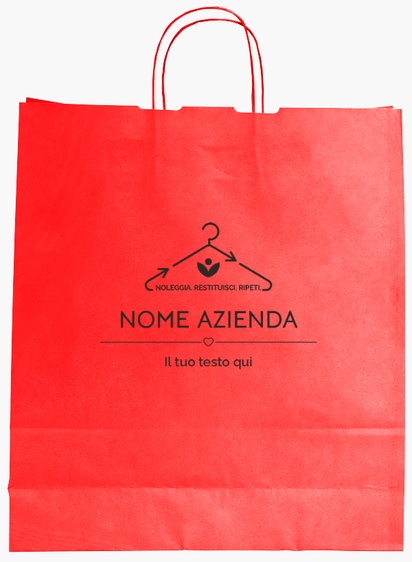 Anteprima design per Galleria di design: sacchetti di carta stampa monocolore per abbigliamento, L (36 x 12 x 41 cm)