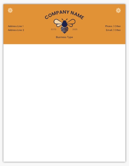 Design Preview for Food & Beverage Notepads Templates, 8.5" x 11"