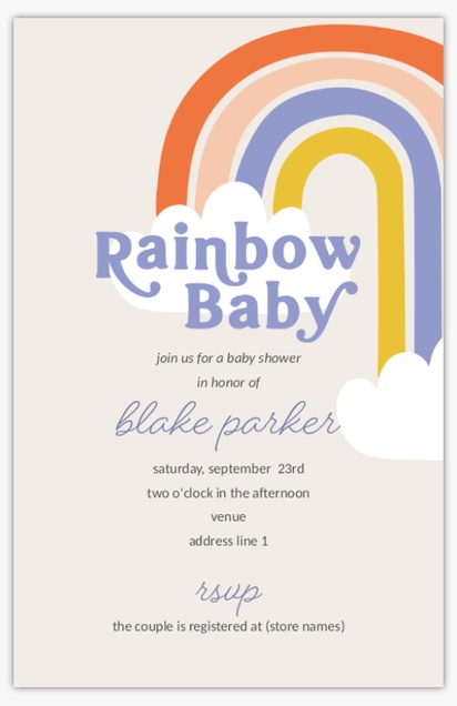 A rainbow baby rainbow baby shower white gray design for Rainbow