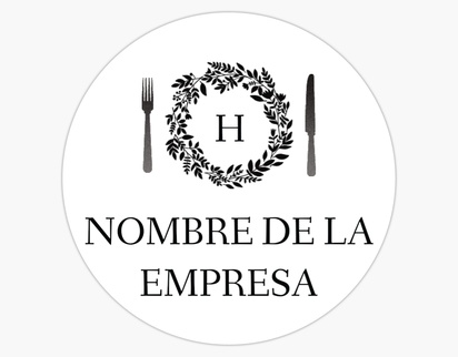Un insignia restaurante diseño negro para Floral
