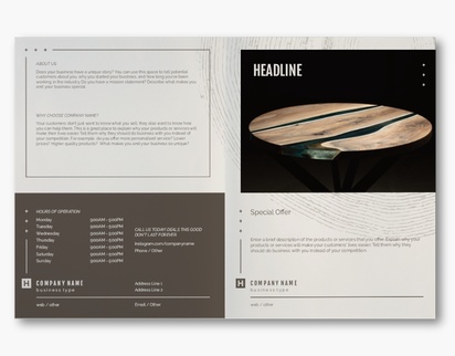 Design Preview for Design Gallery: Furniture & Home Goods Custom Brochures, 11" x 17" Bi-fold
