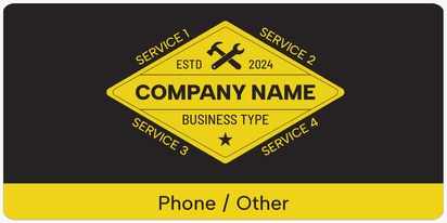 A home services plumber black yellow design