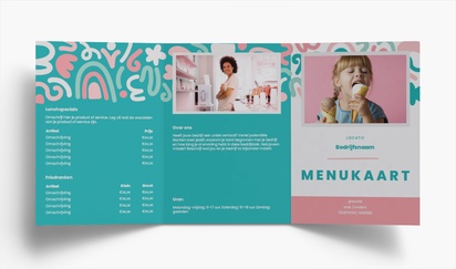 Voorvertoning ontwerp voor Ontwerpgalerij: Snoepwinkels Folders, Drieluik A5 (148 x 210 mm)