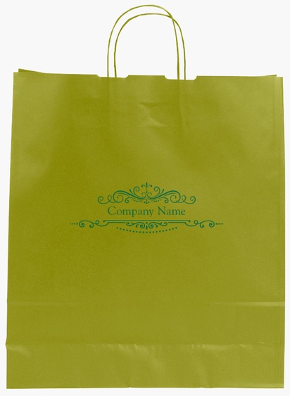 Design Preview for Design Gallery: Retro & Vintage Single-Colour Paper Bags, L (36 x 12 x 41 cm)