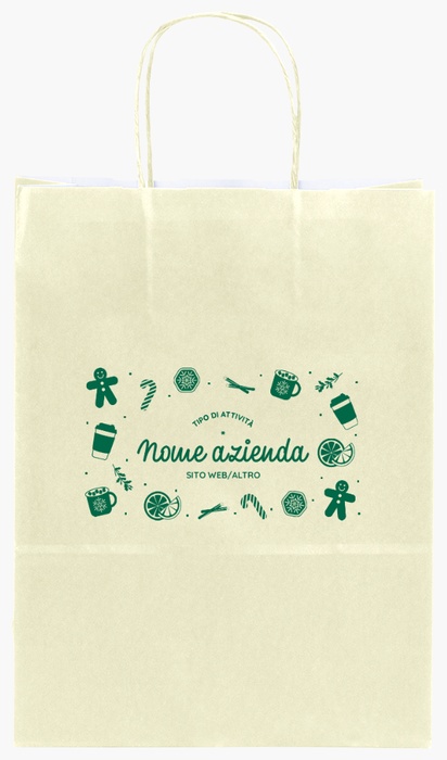 Anteprima design per Galleria di design: sacchetti di carta stampa monocolore per cibo e bevande, S (22 x 10 x 29 cm)