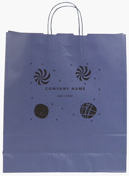 Design Preview for Design Gallery: Sweet Shops Single-Colour Paper Bags, L (36 x 12 x 41 cm)