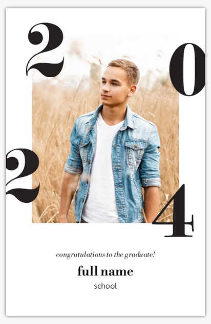 A modern graduation party white gray design for Events with 1 uploads