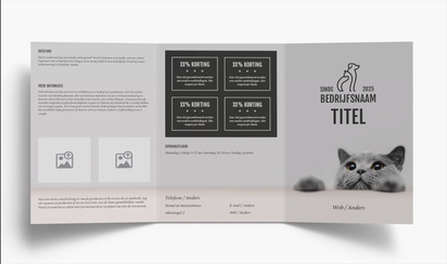 Voorvertoning ontwerp voor Ontwerpgalerij: Dieren en dierenverzorging Folders, Drieluik A4 (210 x 297 mm)