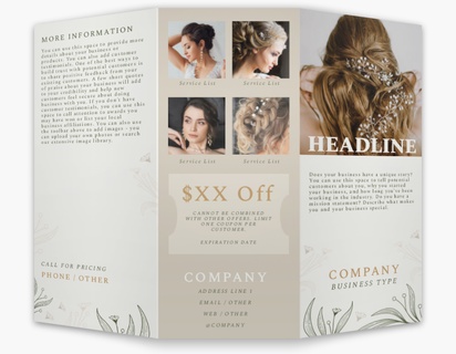 Design Preview for Design Gallery: Hair Salons Custom Brochures, 8.5" x 11" Tri-fold