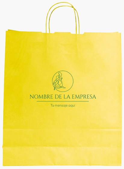 Vista previa del diseño de Galería de diseños de bolsas de papel de color liso para belleza y spa, L (36 x 12 x 41 cm)