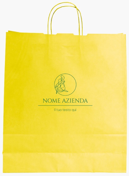 Anteprima design per Galleria di design: sacchetti di carta stampa monocolore per bellezza e spa, L (36 x 12 x 41 cm)