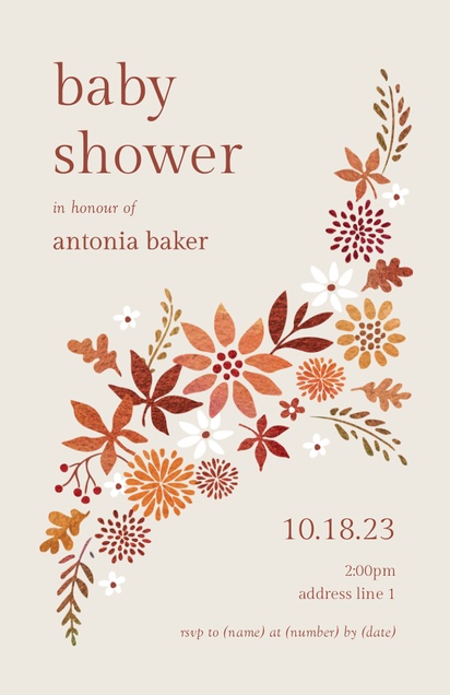 Design Preview for Design Gallery: Rustic Baby Shower Invitations, 4.6” x 7.2”