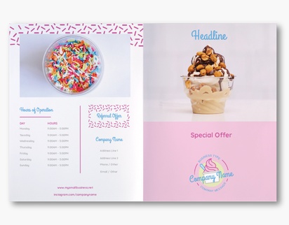 Design Preview for Design Gallery: Ice Cream & Food Trucks Custom Brochures, 11" x 17" Bi-fold