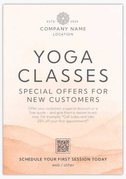 Design Preview for Design Gallery: Yoga & Pilates Plastic Signs, A1 (594 x 841 mm)