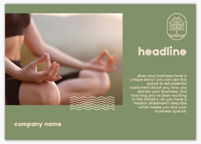 Design Preview for Yoga & Pilates Postcards Templates, 5" x 7"