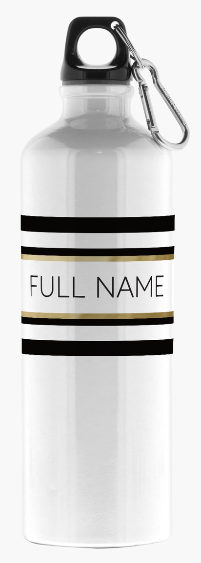 A full name gold black white design for Elegant