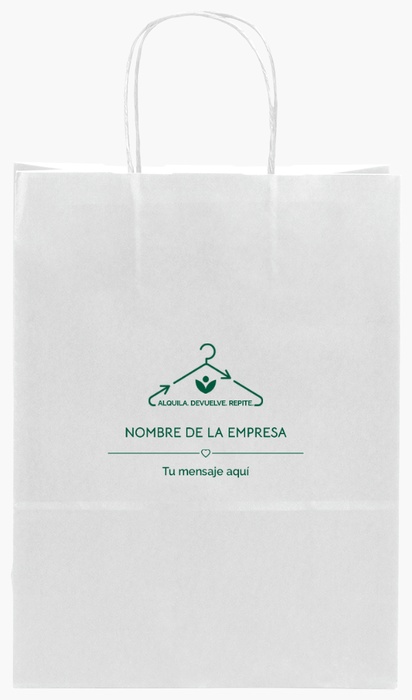 Vista previa del diseño de Galería de diseños de bolsas de papel de color liso para tiendas, S (22 x 10 x 29 cm)
