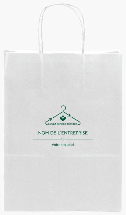 Aperçu du graphisme pour Galerie de modèles : sacs en papier impression monochrome pour vêtements, S (22 x 10 x 29 cm)