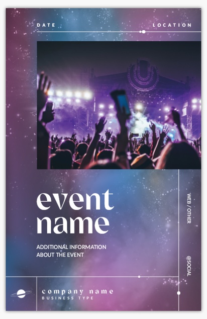A event saturn blue purple design for Art & Entertainment