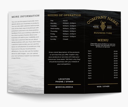 Design Preview for Menus templates & Designs, Tri-fold