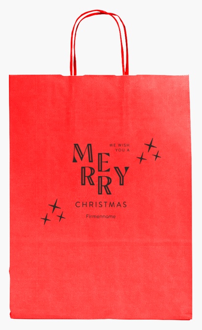 Designvorschau für Designgalerie: Papiertragetaschen mit Einfarbdruck Traditionell & Klassisch, M (26 x 11 x 34.5 cm)