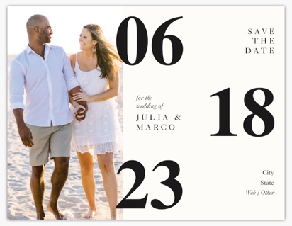 A bold date focus white gray design with 1 uploads