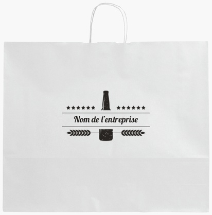 Aperçu du graphisme pour Galerie de modèles : sacs en papier impression monochrome pour rétro et vintage, XL (54 x 14 x 45 cm)