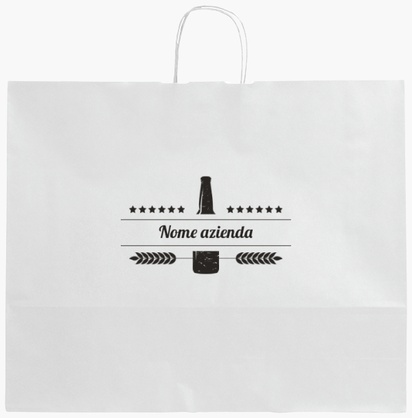 Anteprima design per Galleria di design: sacchetti di carta stampa monocolore per retrò e vintage, XL (54 x 14 x 45 cm)