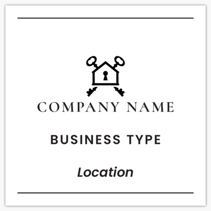Design Preview for Templates for Property & Estate Agents Standard Name Cards , Square (65 x 65 mm)