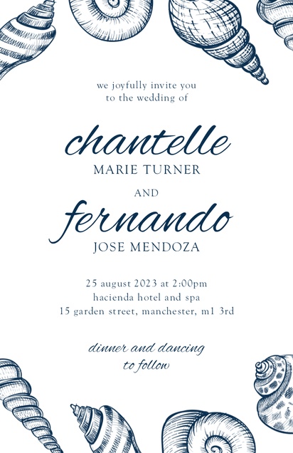 Design Preview for Templates for Destination Wedding Invitations , Flat 11.7 x 18.2 cm
